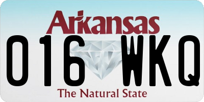 AR license plate 016WKQ