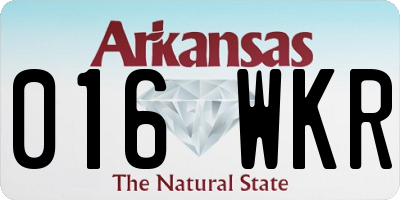 AR license plate 016WKR