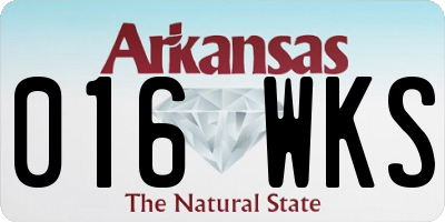 AR license plate 016WKS