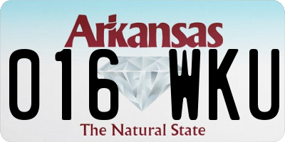 AR license plate 016WKU