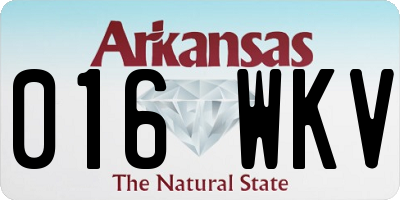 AR license plate 016WKV
