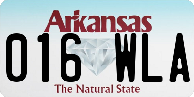 AR license plate 016WLA