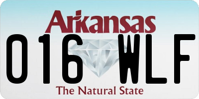 AR license plate 016WLF