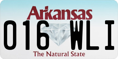 AR license plate 016WLI