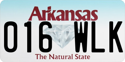 AR license plate 016WLK