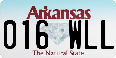 AR license plate 016WLL