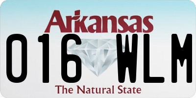 AR license plate 016WLM