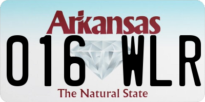 AR license plate 016WLR