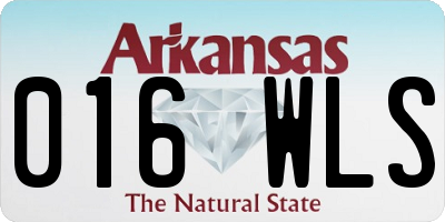 AR license plate 016WLS