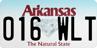 AR license plate 016WLT