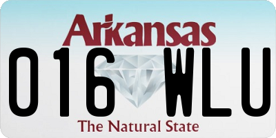 AR license plate 016WLU