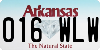AR license plate 016WLW