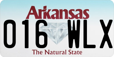 AR license plate 016WLX