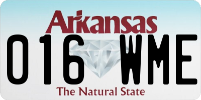 AR license plate 016WME