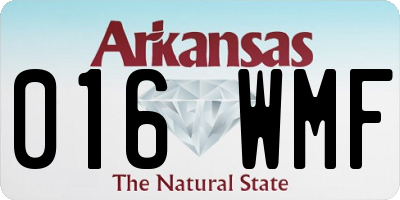 AR license plate 016WMF