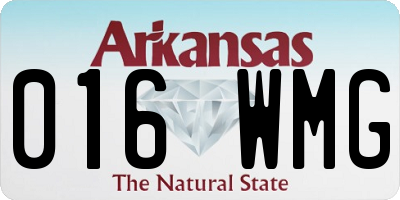 AR license plate 016WMG