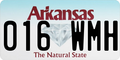 AR license plate 016WMH