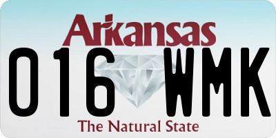 AR license plate 016WMK