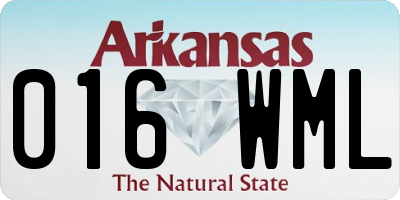 AR license plate 016WML