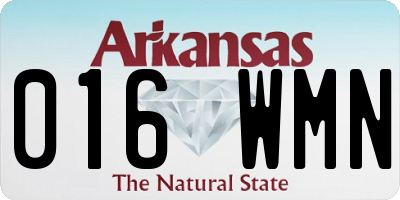 AR license plate 016WMN