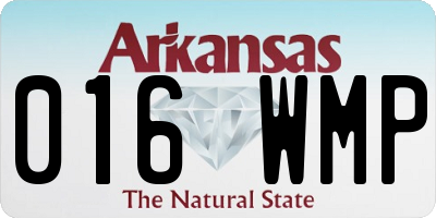 AR license plate 016WMP