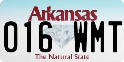 AR license plate 016WMT