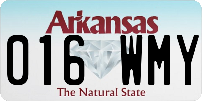 AR license plate 016WMY