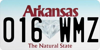 AR license plate 016WMZ
