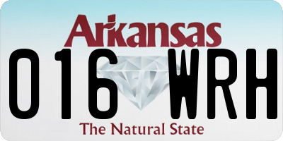 AR license plate 016WRH