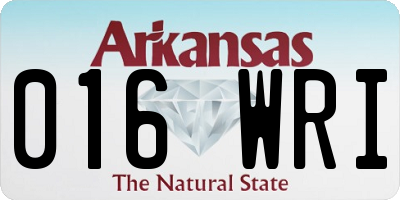 AR license plate 016WRI