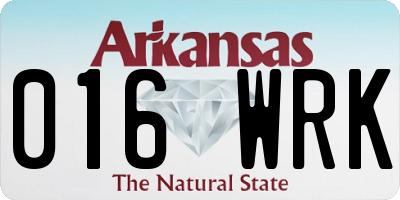 AR license plate 016WRK