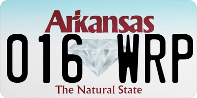 AR license plate 016WRP