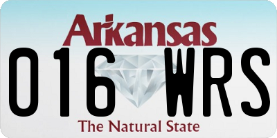 AR license plate 016WRS