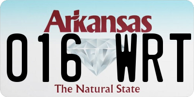 AR license plate 016WRT