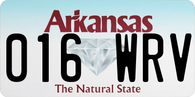 AR license plate 016WRV