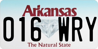 AR license plate 016WRY