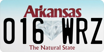 AR license plate 016WRZ