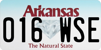 AR license plate 016WSE