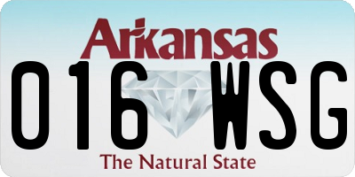 AR license plate 016WSG