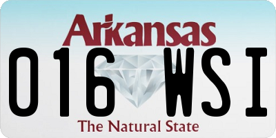 AR license plate 016WSI