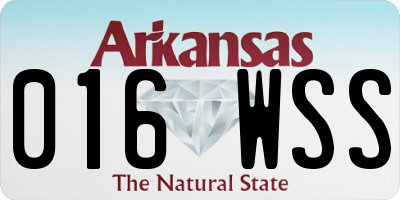 AR license plate 016WSS