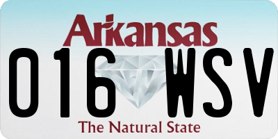 AR license plate 016WSV