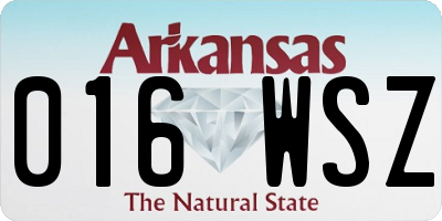 AR license plate 016WSZ