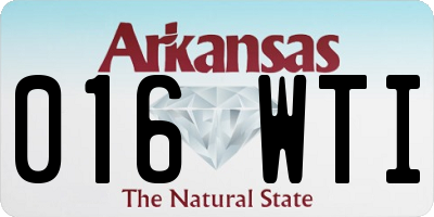 AR license plate 016WTI