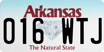 AR license plate 016WTJ