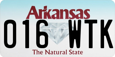 AR license plate 016WTK
