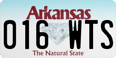 AR license plate 016WTS