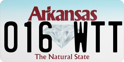 AR license plate 016WTT