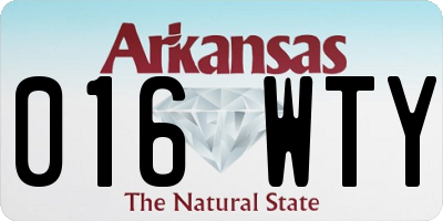 AR license plate 016WTY