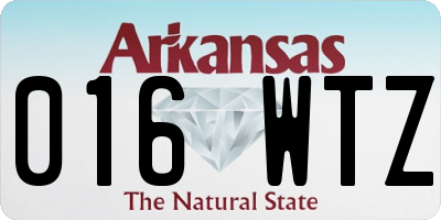 AR license plate 016WTZ
